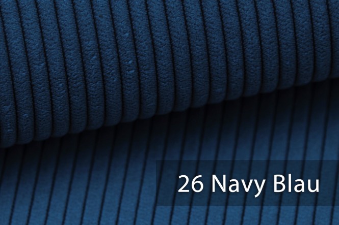 ONTRE - Cord Möbelstoff - 26 Navy Blau