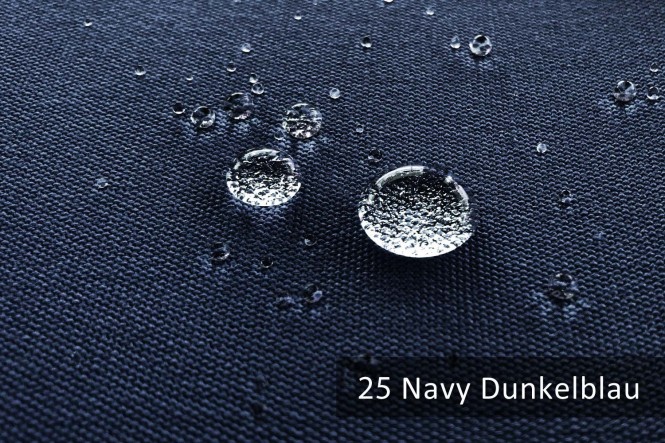 novely® MUSTERSTÜCKE - Möbelstoffe Outdoor - ARAGON Waterproof  A-UW - 25 Navy Dunkelblau