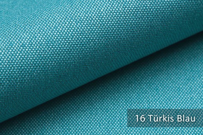 BALTRUM - Fein gewebter Möbelstoff - 16 Türkis Blau