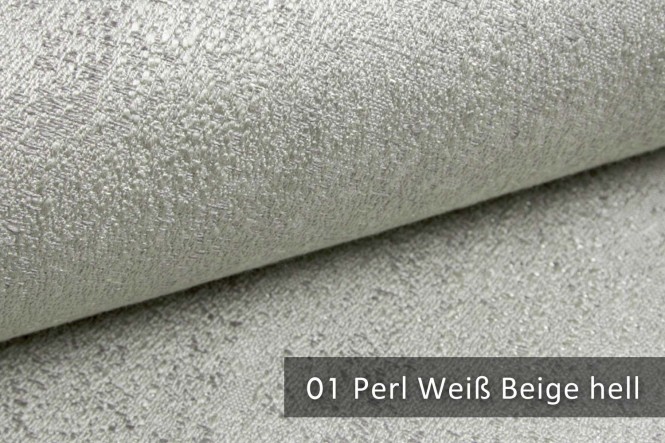 BRIVIO - Exquisit Möbelstoff - 01 Perl Weiß Beige hell