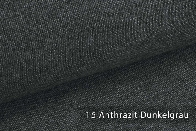 ERFURT - Eleganter Möbelstoff - 15 Anthrazit Dunkelgrau