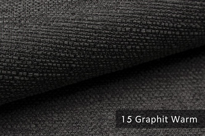 GOTHA - Grob gewebter Möbelstoff - 15 Graphit warm