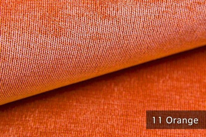 ISSUM - Samtweicher Möbelstoff - 11 Orange