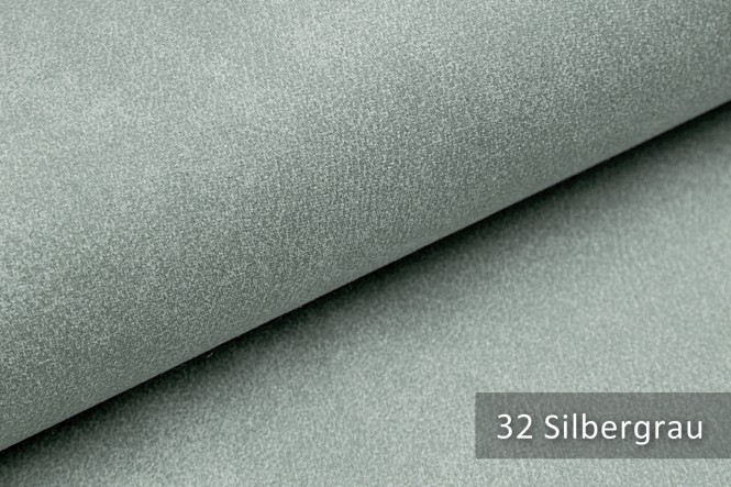 LATHEN - Velours Möbelstoff - 32 Silbergrau