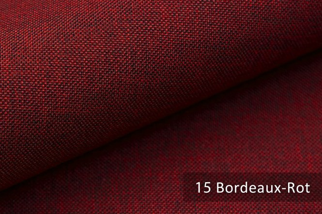 LUSO - Melierter Möbelstoff - 15 Bordeaux Rot