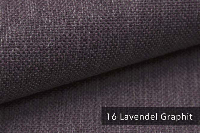 MUDAU - Grob gewebter Möbelstoff - 16 Lavendel Graphit