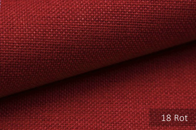 MUDAU - Grob gewebter Möbelstoff 18 Rot