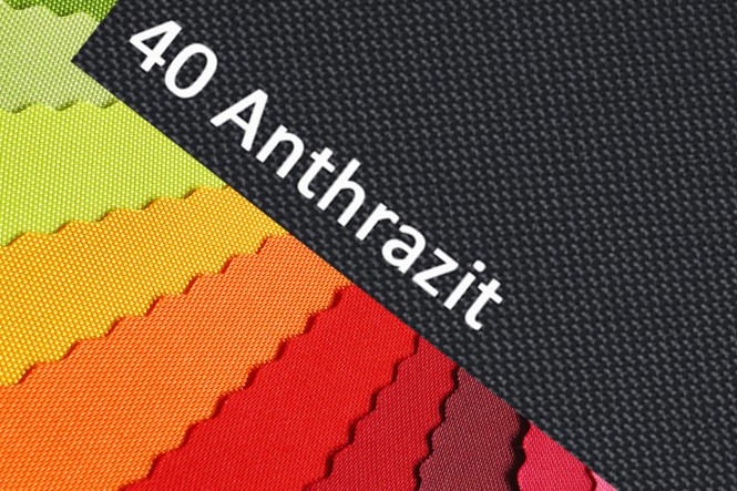 OXFORD BIG Polyester 600D Stoff | RESTPOSTEN - 40 Anthrazit