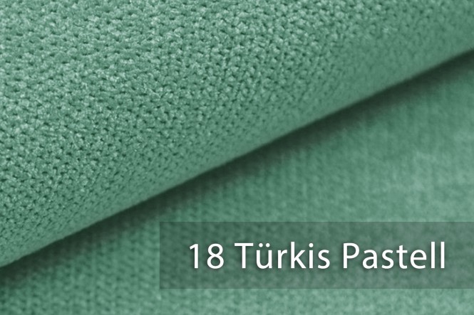 RICKERT - Velours Möbelstoff - 18 Türkis Pastell