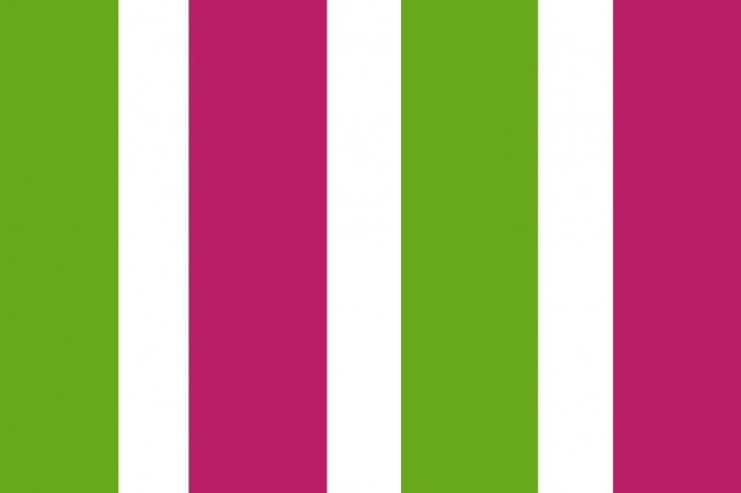 SUNRISE 420D - Gestreifter Outdoorstoff 08 Weiß-Pink-Grün