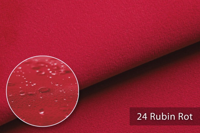 TRITON - Hight-Tech-Velours Möbelstoff - 24 Rubin Rot