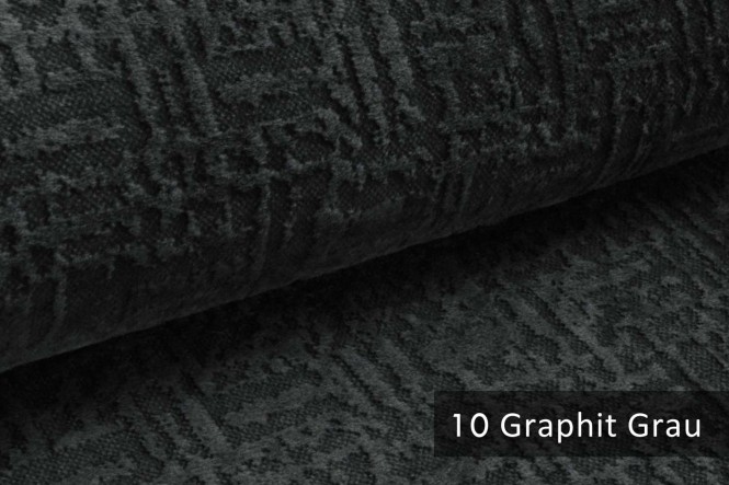 VENEZIA - Exquisit Möbelstoff - 10 Graphit Grau